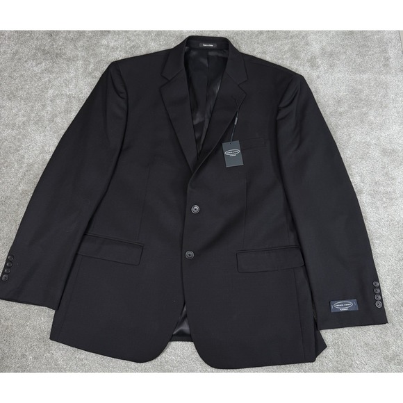 Pronto Uomo Platinum Suit Jacket Mens 46R Black Wool Sport‎ Coat Blazer NWT - Picture 1 of 13